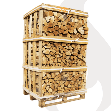 Buchen Brennholz 30-33 cm, ofenfertig auf Palette gestapelt, 3 srm – 1000 kg